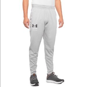 UNDER ARMOUR Light Gray ColdGear Tech Terry Tapered Sweatpants - Large